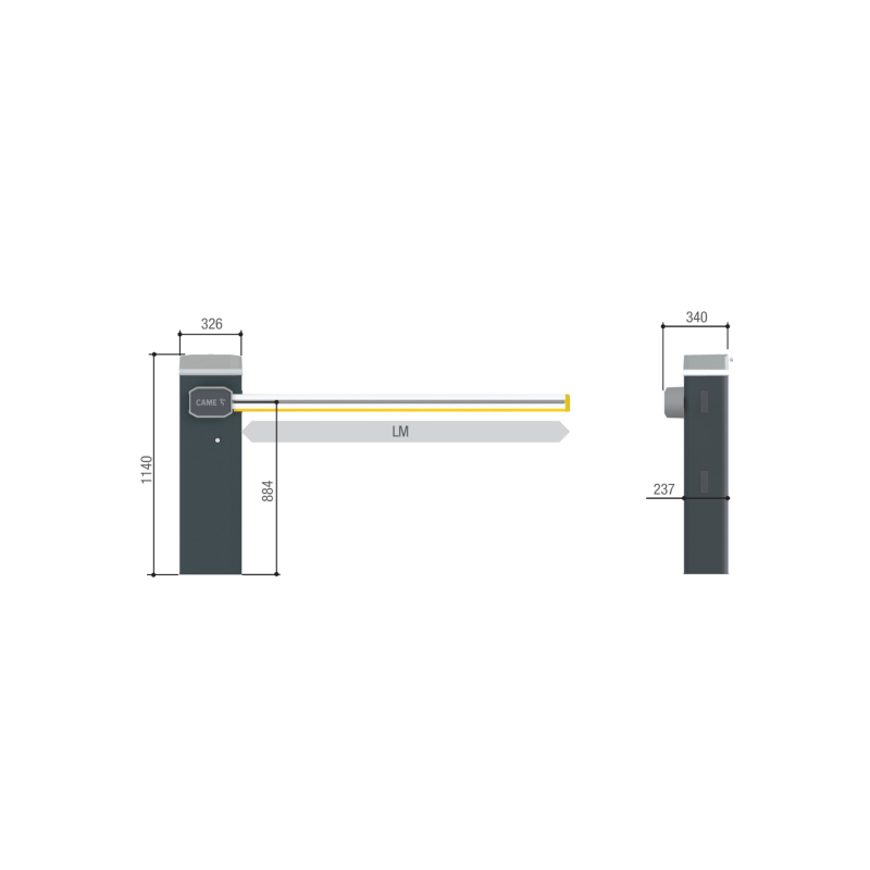 CAME GT4 BARRIER STAINLESS 316 GGT40AX6