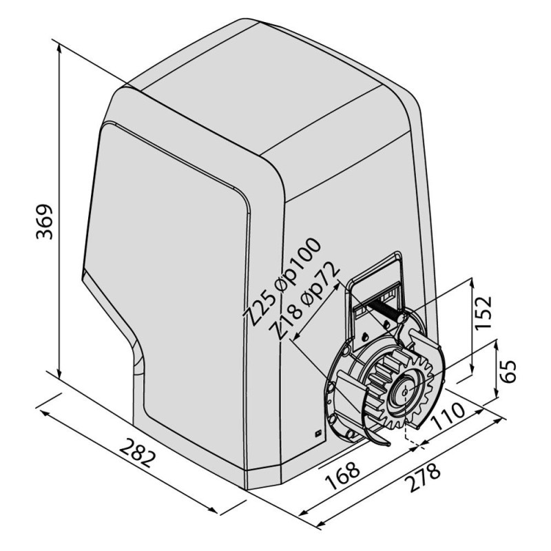 ICARO SMART VELOCE AC A2000 Sliding Gate Motor  | BFT