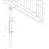 GATEMASTER LOCKING DROP BOLT LDB Dimensions