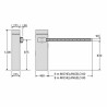 BFT MICHELANGELO BT A80 Traffic Barrier Unit with control panel dimensions