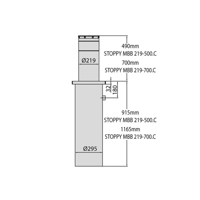 BFT STOPPY MBB 500L AUTOMATIC RISING BOLLARD