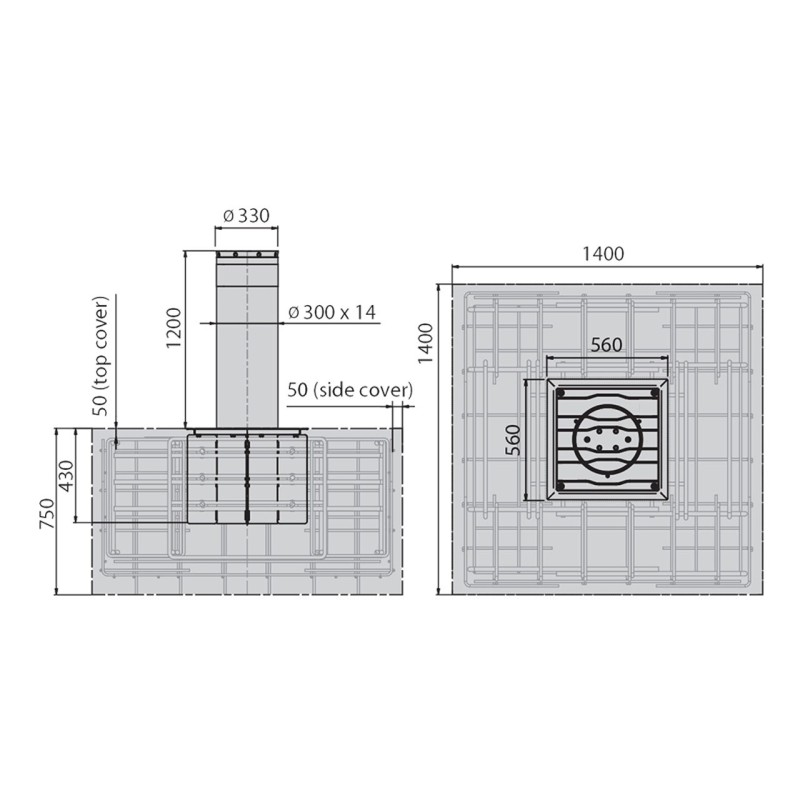 BFT RANCH E 1200 STAINLESS STEEL FIXED BOLLARD