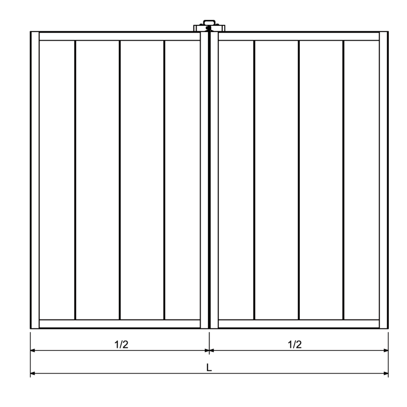 CHEVRON 2.5 E-BOX Out-Swinging Garage Door Opener Drawing