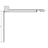 CHEVRON 2.5 E-BOX Out-Swinging Garage Door Opener Top Drawing