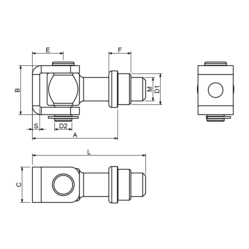 CAIS H 16 GATE HINGE (M16)