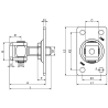 CAIS HP 24 R GATE HINGE (M24) bolt on plate