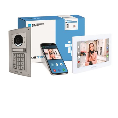 Bpt MTM Flush Mount with Keypad to 7-Inch White XTS Monitor (IP Video Intercom Kit)