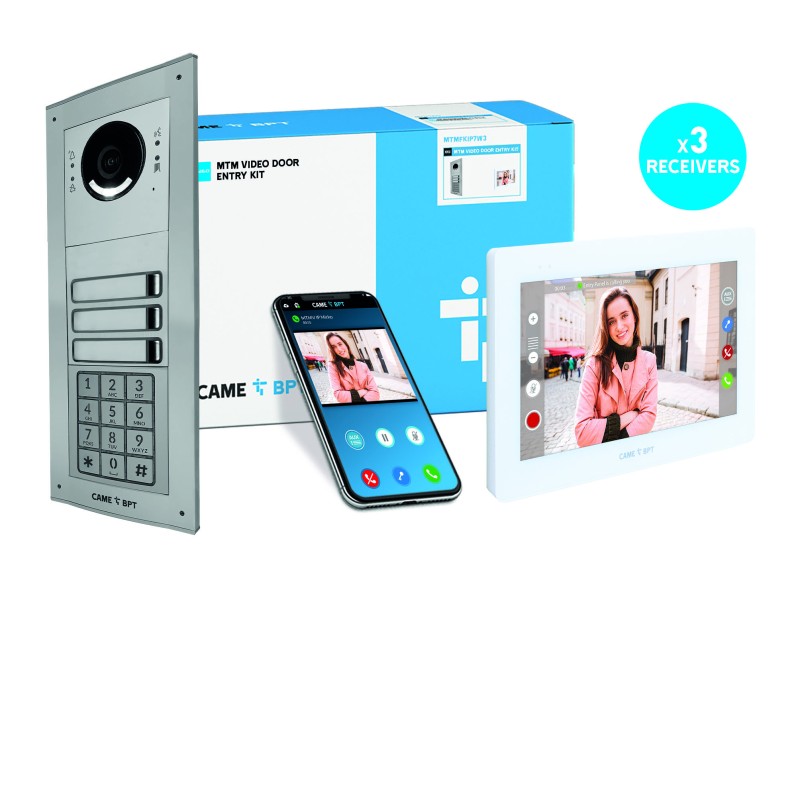 Bpt MTM Flush Mount with Keypad to 7-Inch White XTS Monitor (IP Video Intercom Kit)