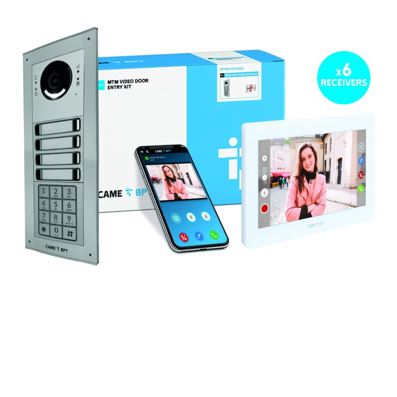 Bpt MTM Flush Mount with Keypad to 7-Inch White XTS Monitor (IP Video Intercom Kit)