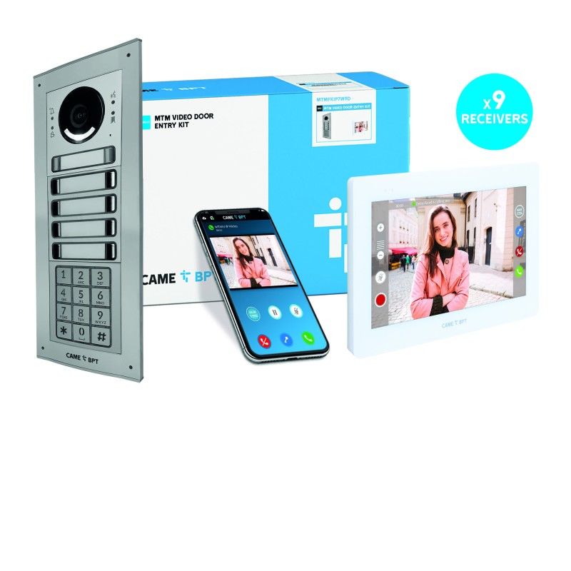 Bpt MTM Flush Mount with Keypad to 7-Inch White XTS Monitor (IP Video Intercom Kit)