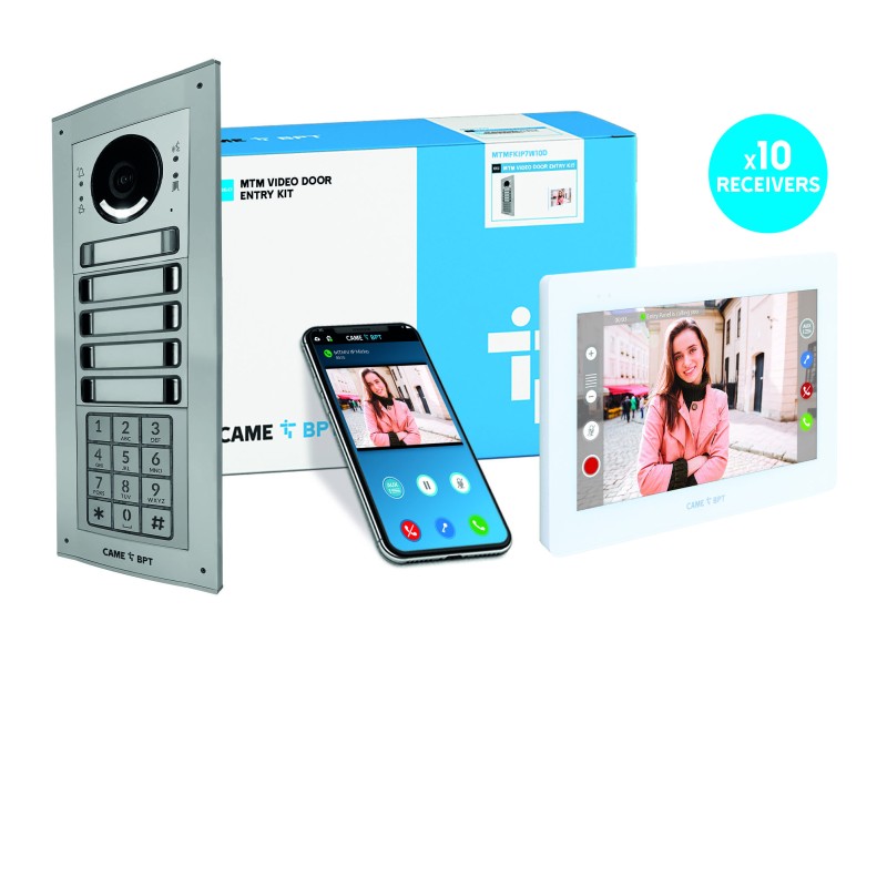 Bpt MTM Flush Mount with Keypad to 7-Inch White XTS Monitor (IP Video Intercom Kit)