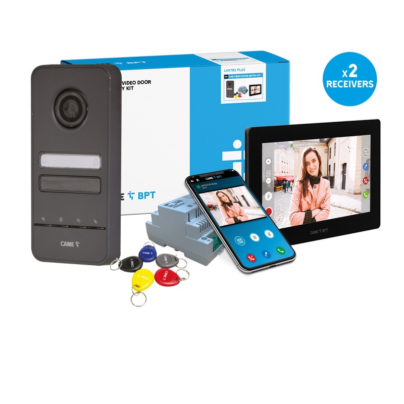 BPT LHS PLUS to XTS Black 7 Inch Video Intercom Kits 1 to 4 buttons LHX7B_PLUS