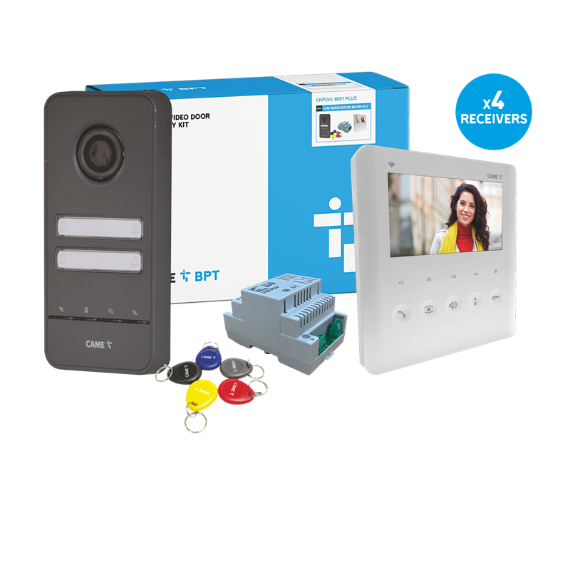BPT LHS PLUS to PLX WIFI White 5 Inch Video Intercom Kits 1 to 4 buttons LHPLV4_PLUS_WIFI