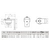 Cais Upper Bearing Hinge with Bolt on Bracket (AB 50 ASU)