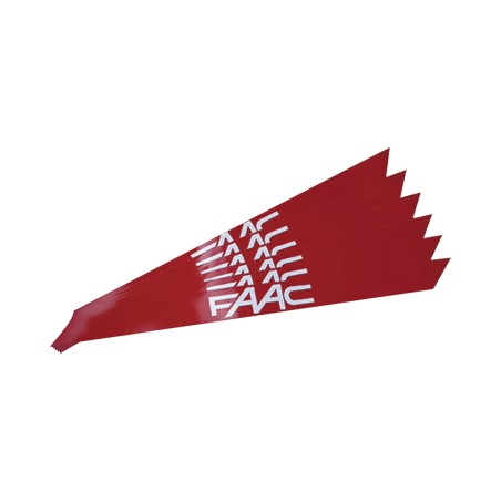 FAAC Pack of 6 Adhesive Red Reflective Stickers for Barrier Beams (490117)