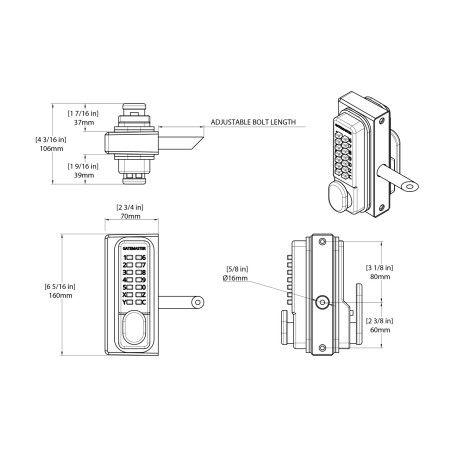 Gatemaster Superlock Combination Gate Lock Single Sided (BDGS)