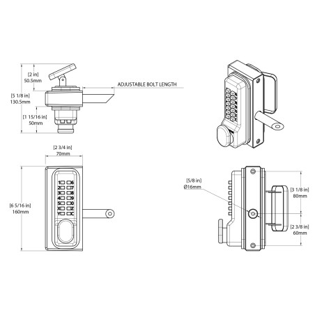 Gatemaster Superlock Quick Exit Digital Access Combination Gate Lock (BQDG)