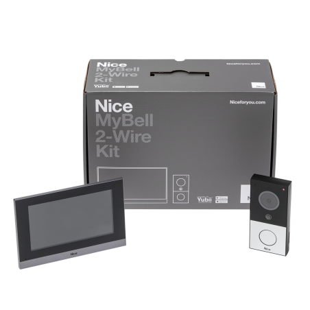 Nice MyBell 2-Wire Intercom Kit – 1-Button Outdoor Station & 7" Indoor Monitor (MB2-WKIT)