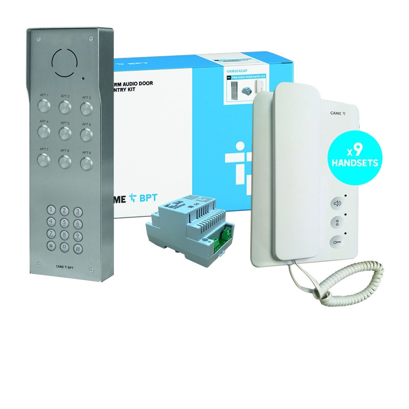 BPT VRMSKAGA9 Surface-Mount Audio Intercom Kits with Keypad — 9 Buttons (System 200)