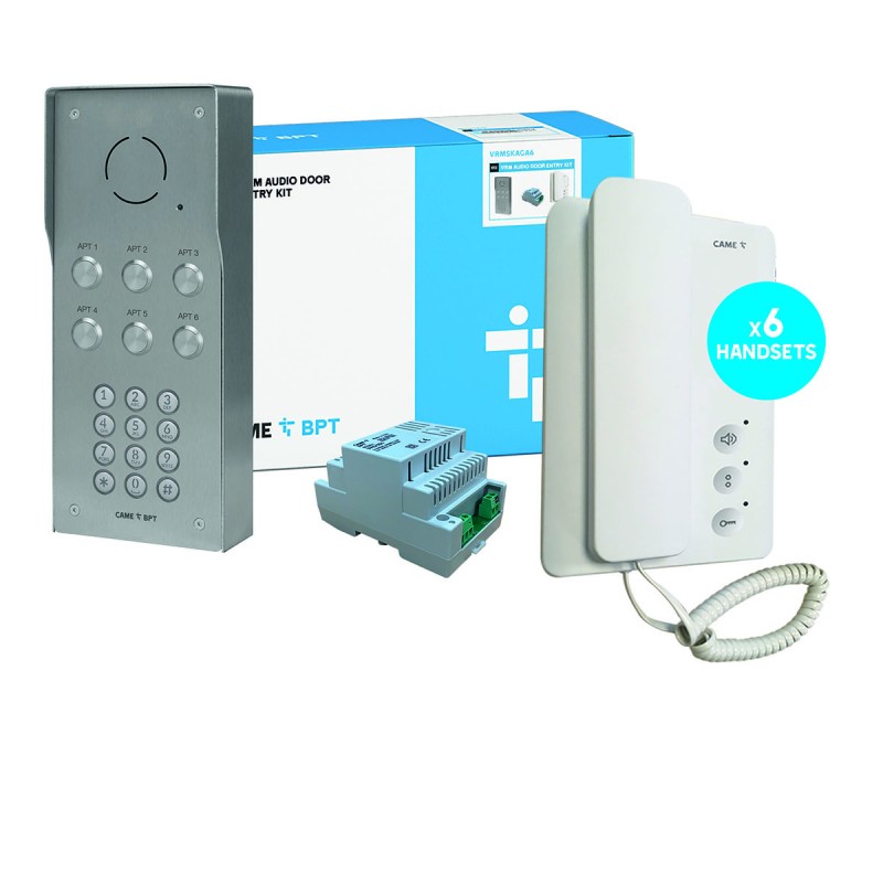 BPT VRMSKAGA6 Surface-Mount Audio Intercom Kits with Keypad — 6 Buttons (System 200)
