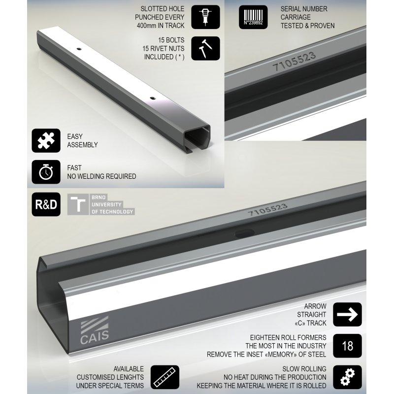 CAIS STAGE SZ6 CANTILEVER GATE TRACK