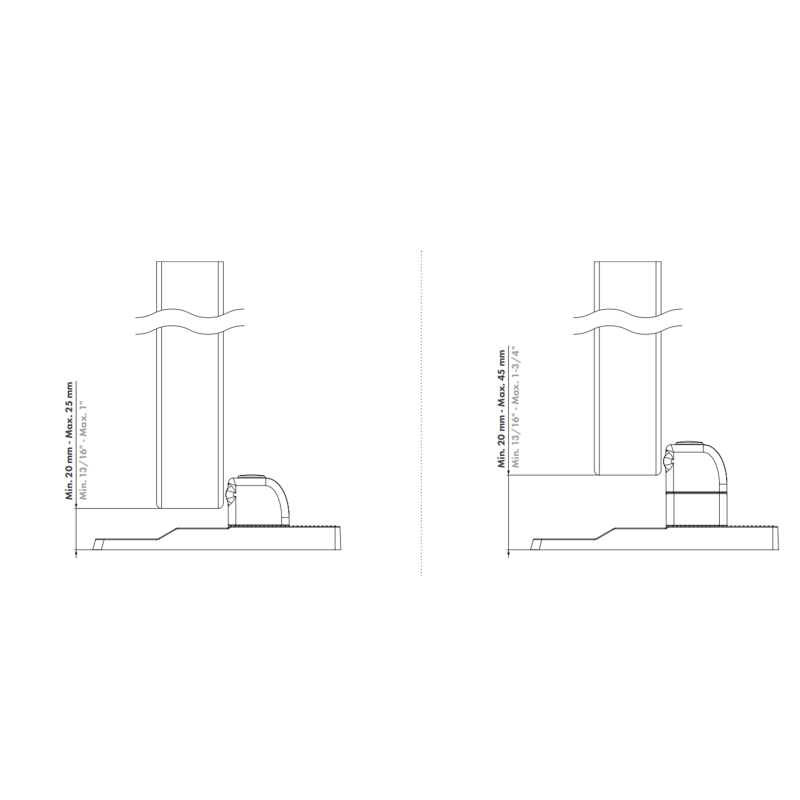 Locinox Electradrop Adjustable Ground Stop for Gates (SABO)