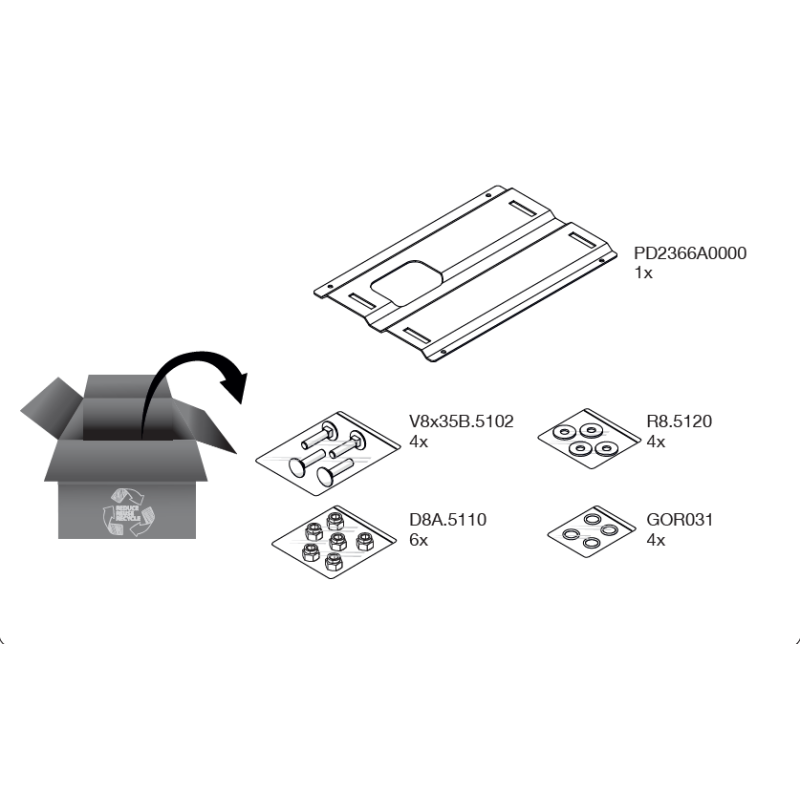 Nice Retrofit Kit 4 for Robus 600 (CBIPLERB6)