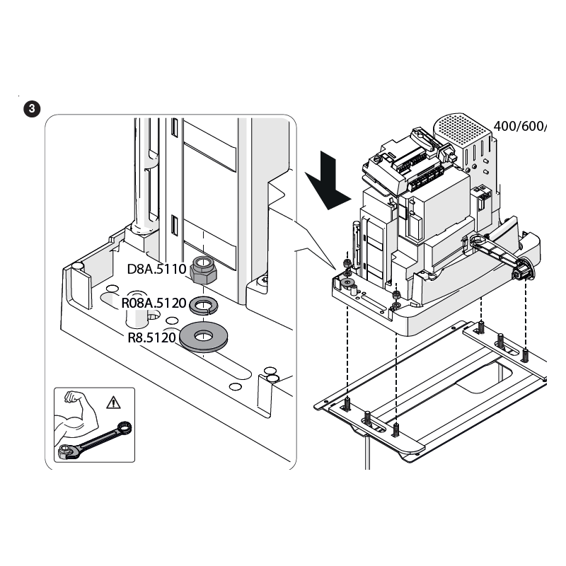 Nice Retrofit Kit 5 for Robus 500HS (CBIPLERB5HS)